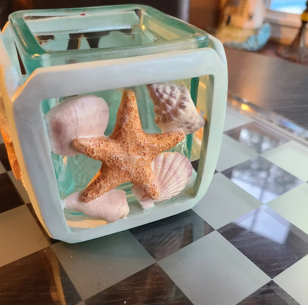Votive Candle Holder seashell design